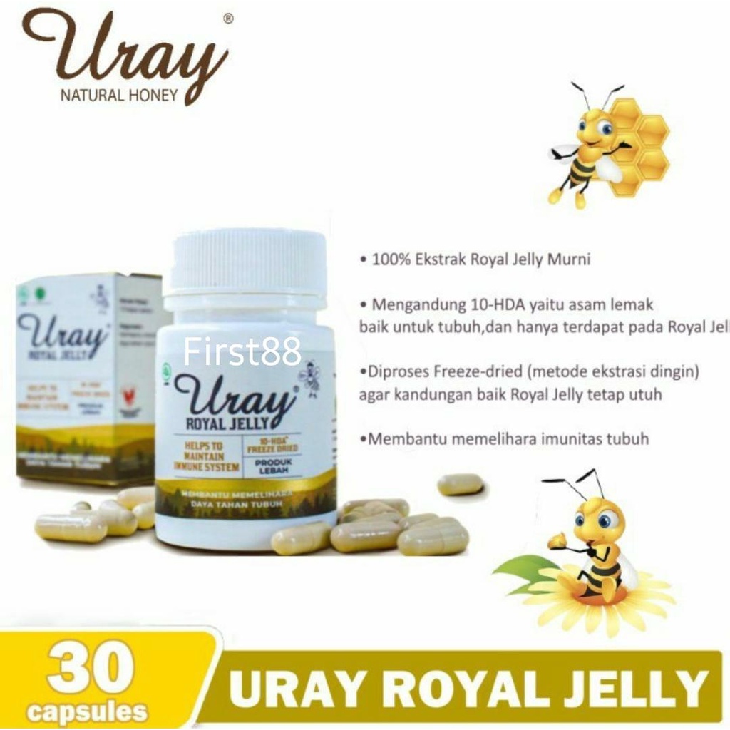 Madu Uray Royal Jelly - 100% Ekstrak Royal Jelly Murni - 30 Kapsul