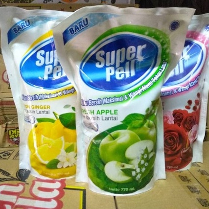 Pembersih Lantai Super pell Refil 780 ml Kebutuhan Rumah