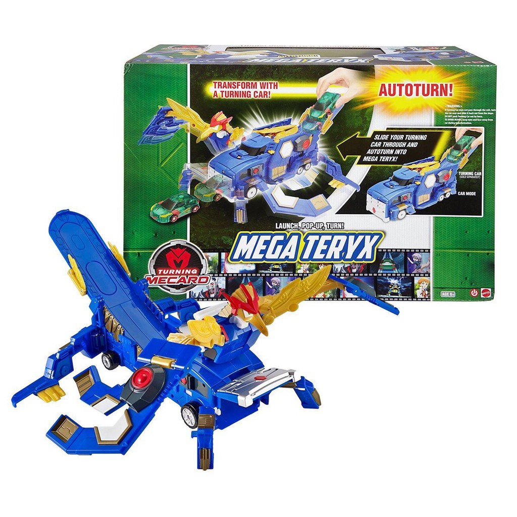 Turning Mecard Mecanimals Mega Teryx Transforming