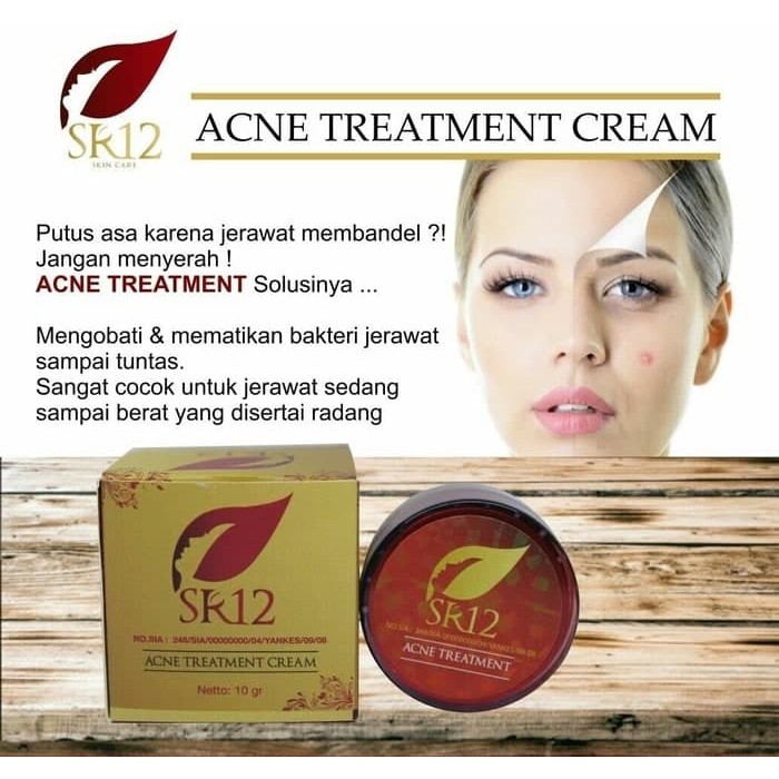 Sr12 Acne Treatment Cream - Perawatan Jerawat Untuk Muka Wajah Diskon