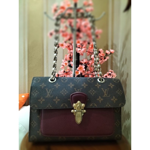 TAS SHOULDER LV VICTOIRE CHAIN MONO PURPLE MIRROR PRILOP **SOLD OUT**
