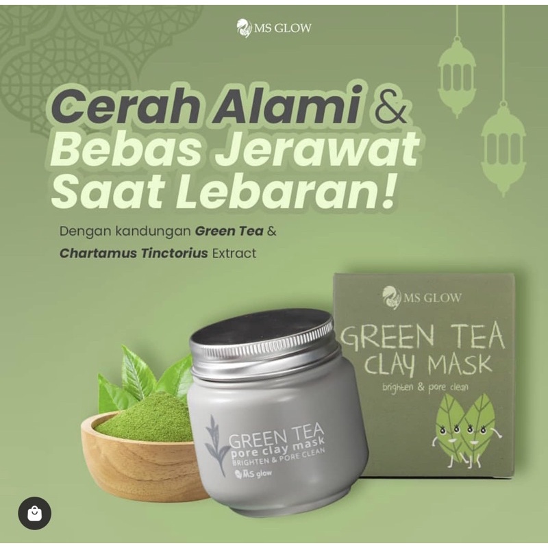 MASKER GREENTEA MSGLOW CLAY MASK TERMURAH