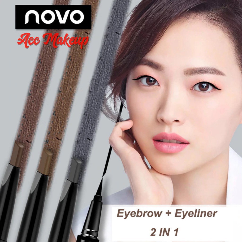 NOVO Eyebrow Eyeliner 2 in 1 Waterproof Original #012