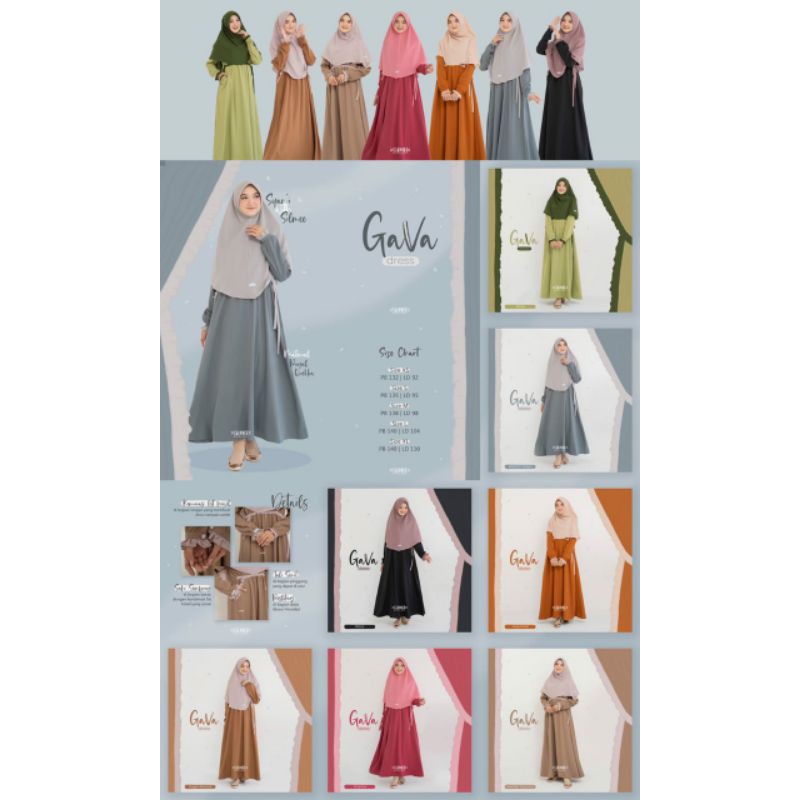 READY GAVA DRESS & ELVIRA KHIMAR
