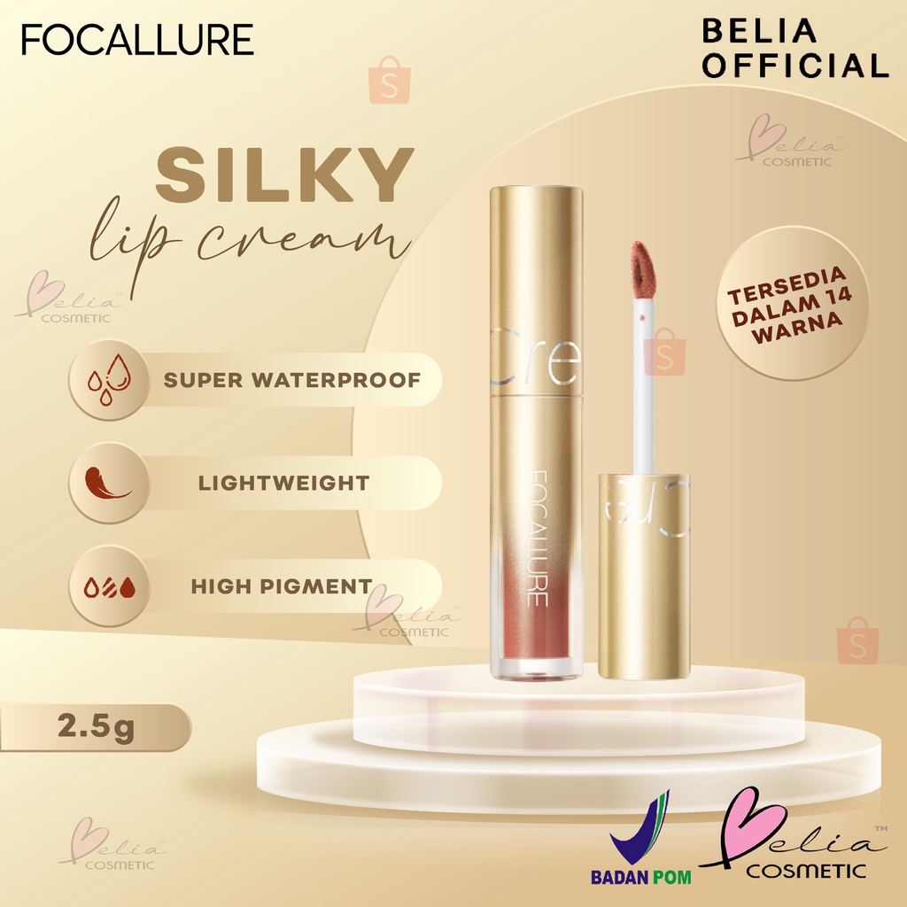 ❤ BELIA ❤ FOCALLURE Cream Lip FA344 | Silky Smooth Lip Cream | Waterproof | Lip Cream | BPOM