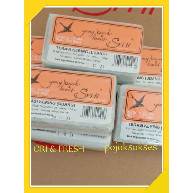 

Terasi / Terasi Udang Asli / Terasi Udang Sriti160gr