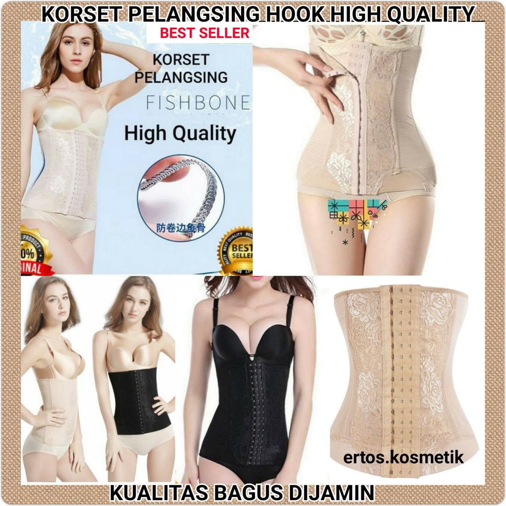 ROSE KORSET PELANGSING PERUT PENGAIT HOOK WAIST TRAINER BODY SHAPER CORSET HIGH QUALITY