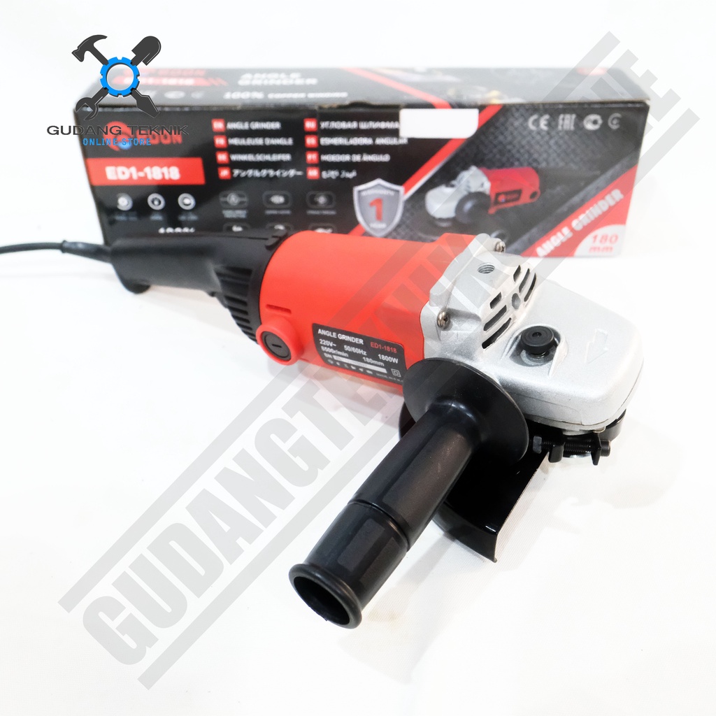 Mesin Gerinda Tangan 7&quot; EDON ED1-1818 / Angle Grinder 7 Inch Mesin Disc Grinda Gurinda Tangan ED1 1818 EDON