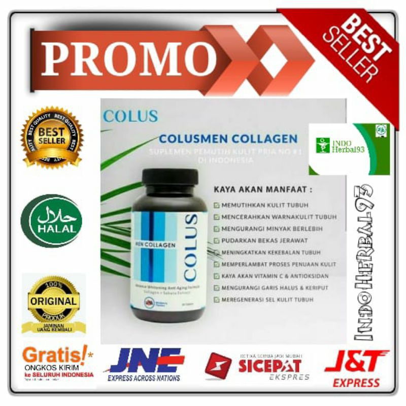 Colus Men Collagen Obat Pemutih Kulit Pria Paling Ampuh Di Dunia 100 Original Shopee Indonesia