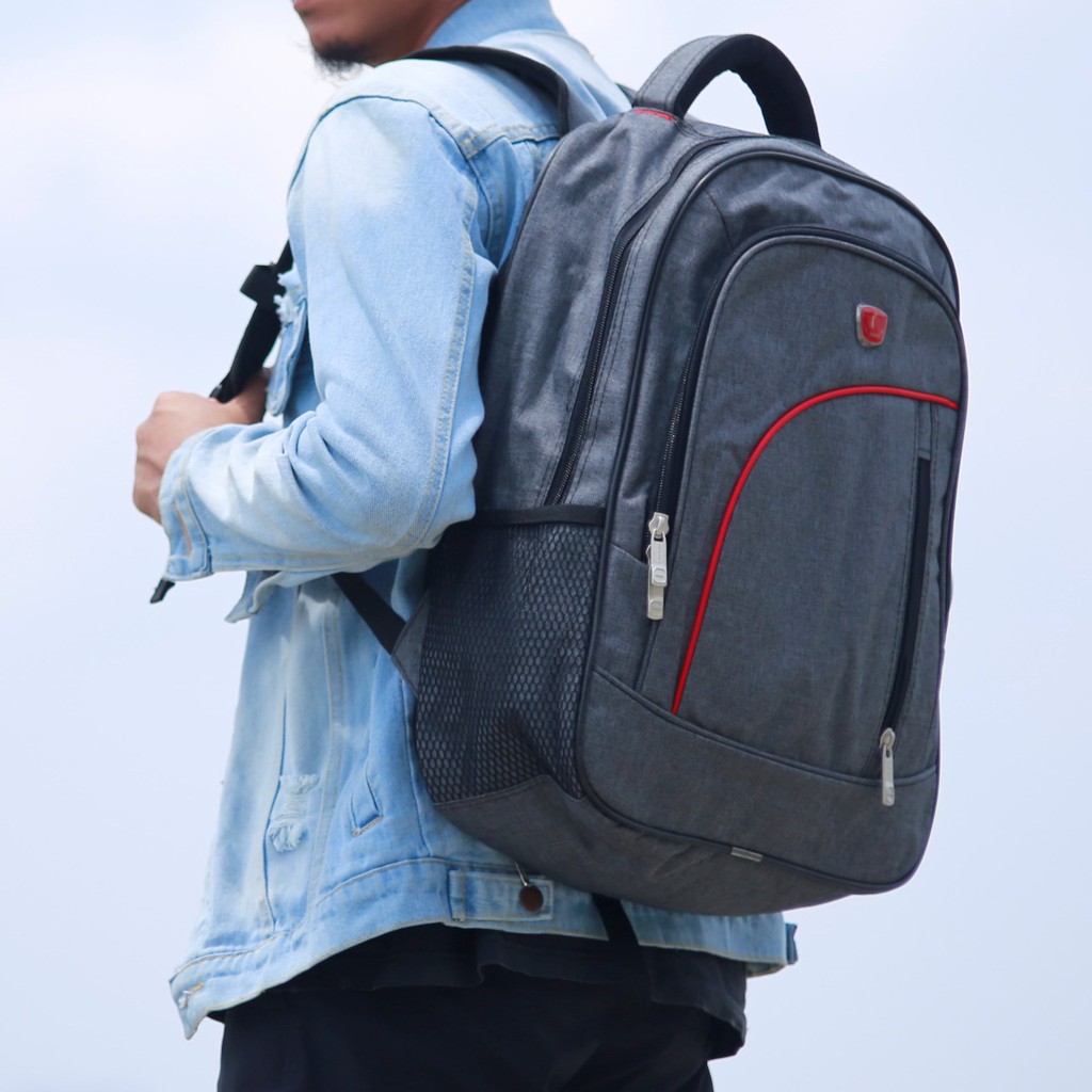 New Tas Ransel Original Backpack Multifungsi Laptop 14 Inch Kuliah Kerja Travelling Pria Laki-laki
