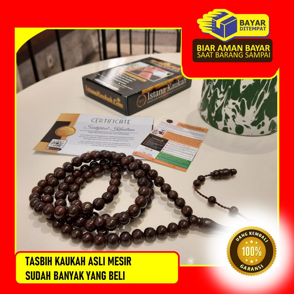 BERKUALITAS, TASBIH KAUKAH 7 MM, TASBIH KAUKAH 7 MM BULAT Istana Kaukah Asli