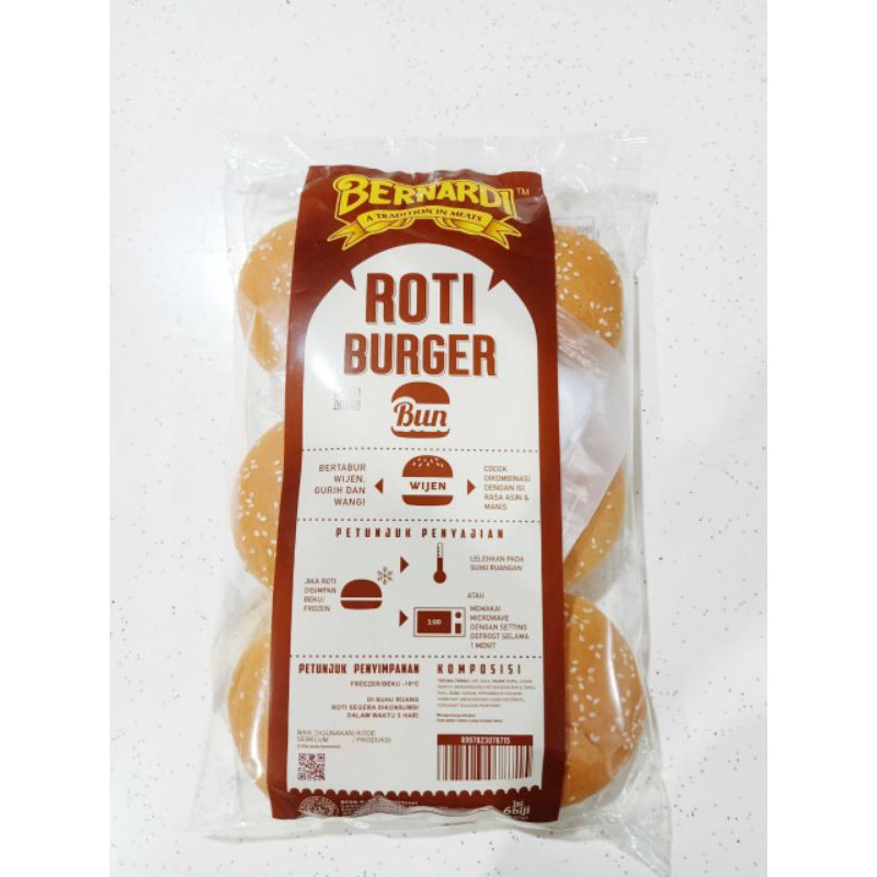 

Roti burger Bernardi Rasa original & Wijen