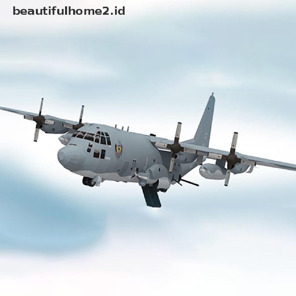 (Beautifulhome2.Id) Ac130 Model Pesawat Tempur Militer Bahan Kertas