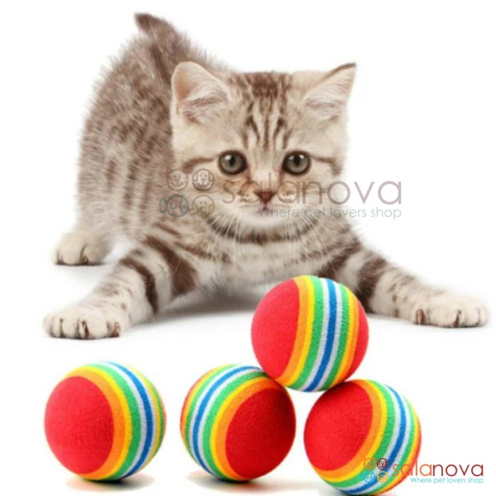 Bola Rainbow Mainan Kucing