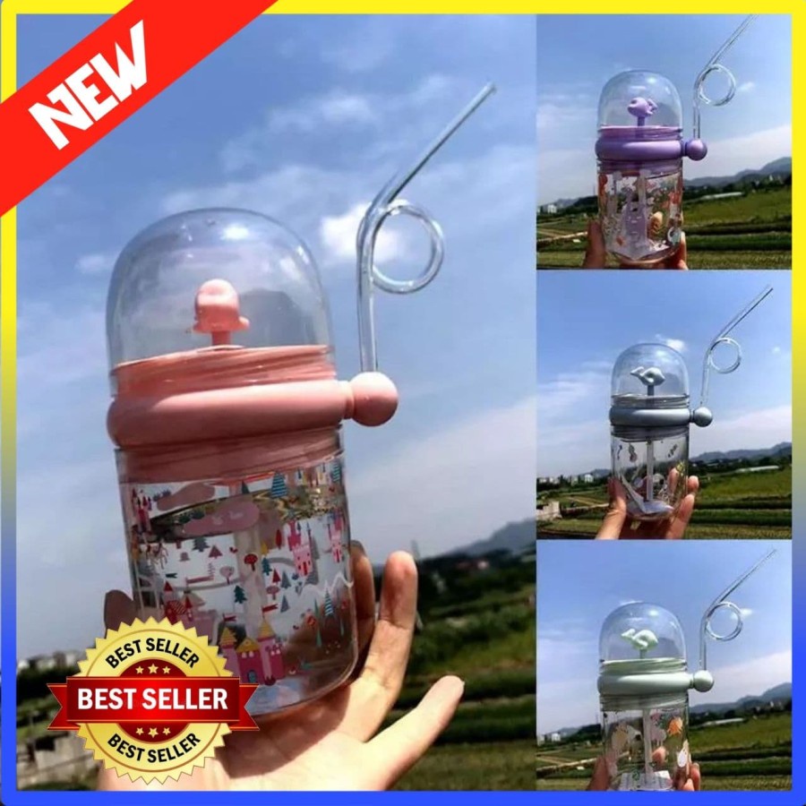 BELLA - BOTOL MINUM ANAK AIR MANCUR SEDOTAN KARAKTER PAUS 260ml BPA FREE