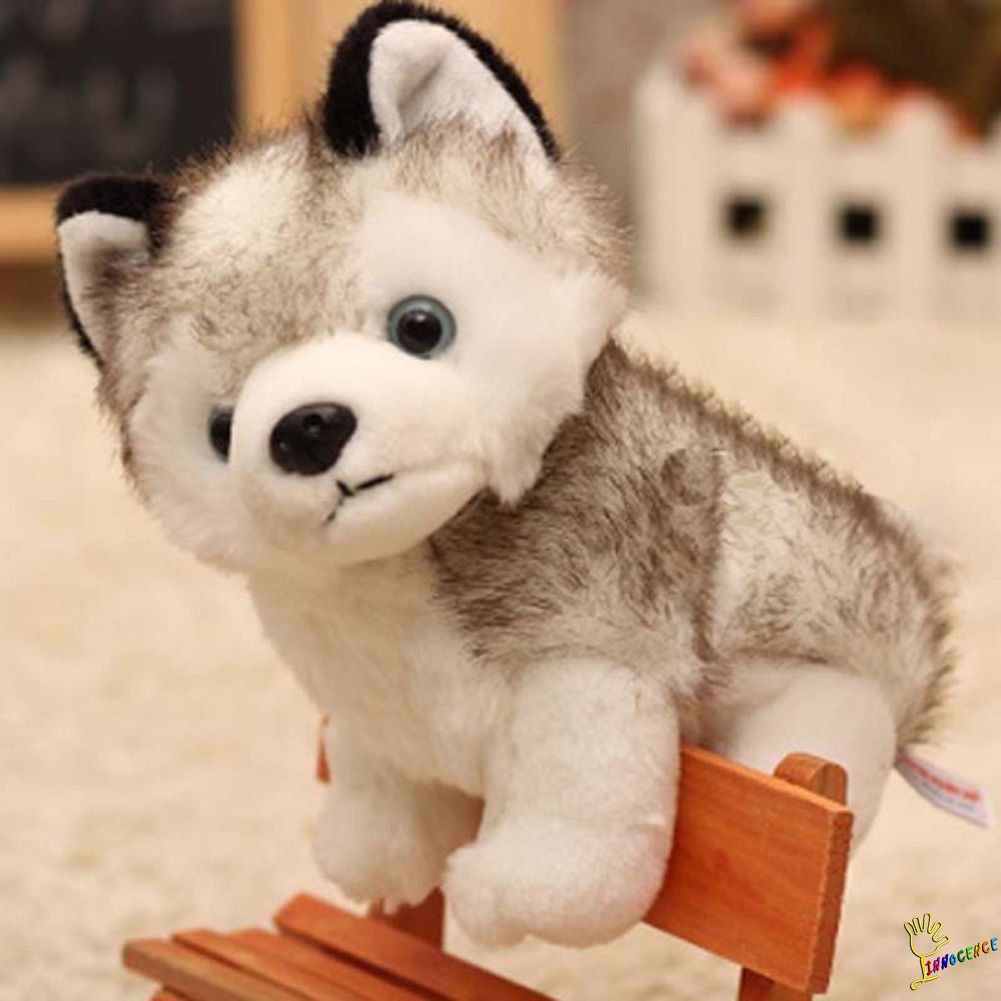 Mainan Boneka Stuffed Plush Anjing Husky Lucu Lembut Ukuran 7