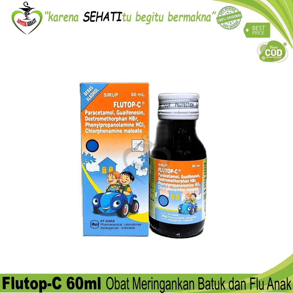 Flutop C obat Flu Batuk Pilek demam anak dewasa