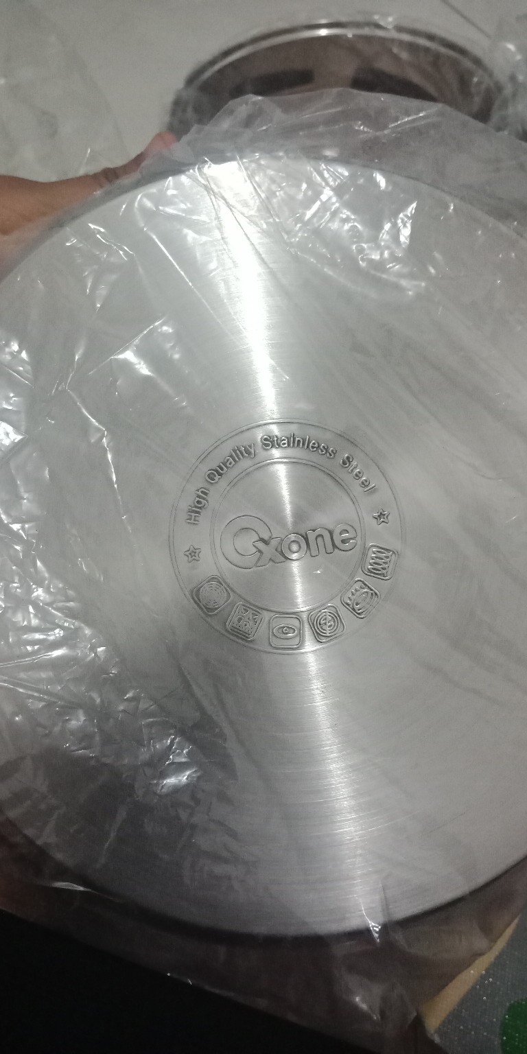 Oxone Ox-933 Panci Set  12 Pcs Stainless Steel Teflon Serbaguna Tutup Kaca Eco Cookware