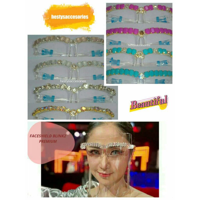 1 SET FACESHIELD PAUL LORNA SWAROVSKI DIAMOND KRISTAL