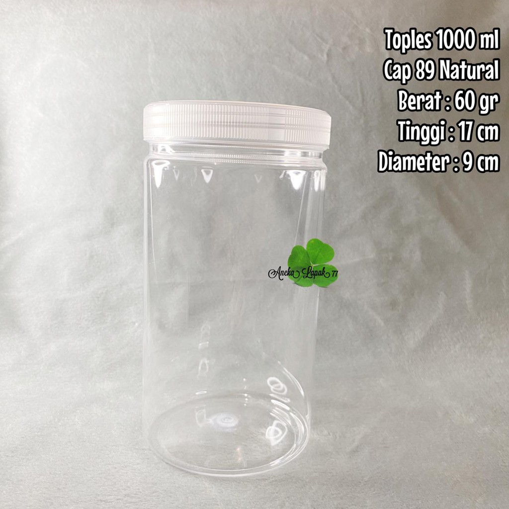 Toples Jar 1000 ml ekonomis toples plastik kerupuk bumbu murah