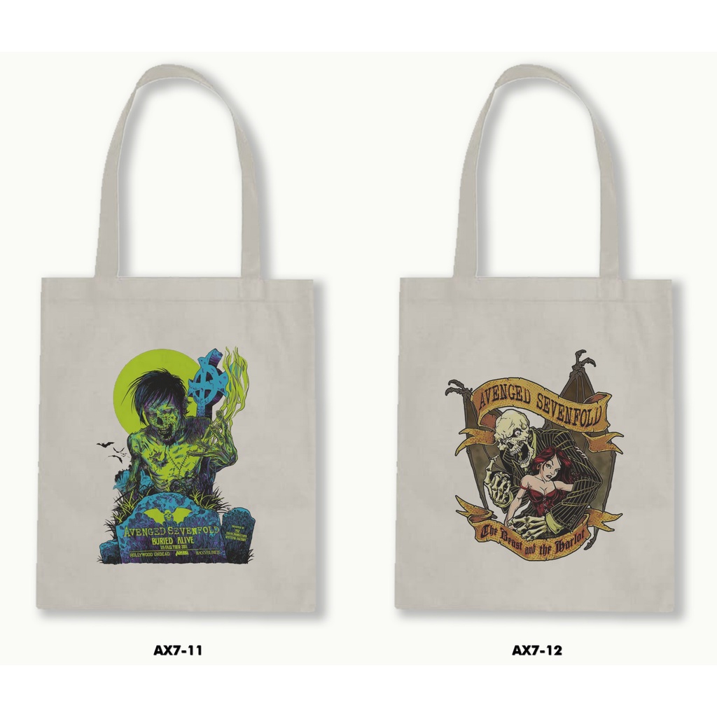 TOTE BAG BLACU - AVANGED SEVENFOLD .01