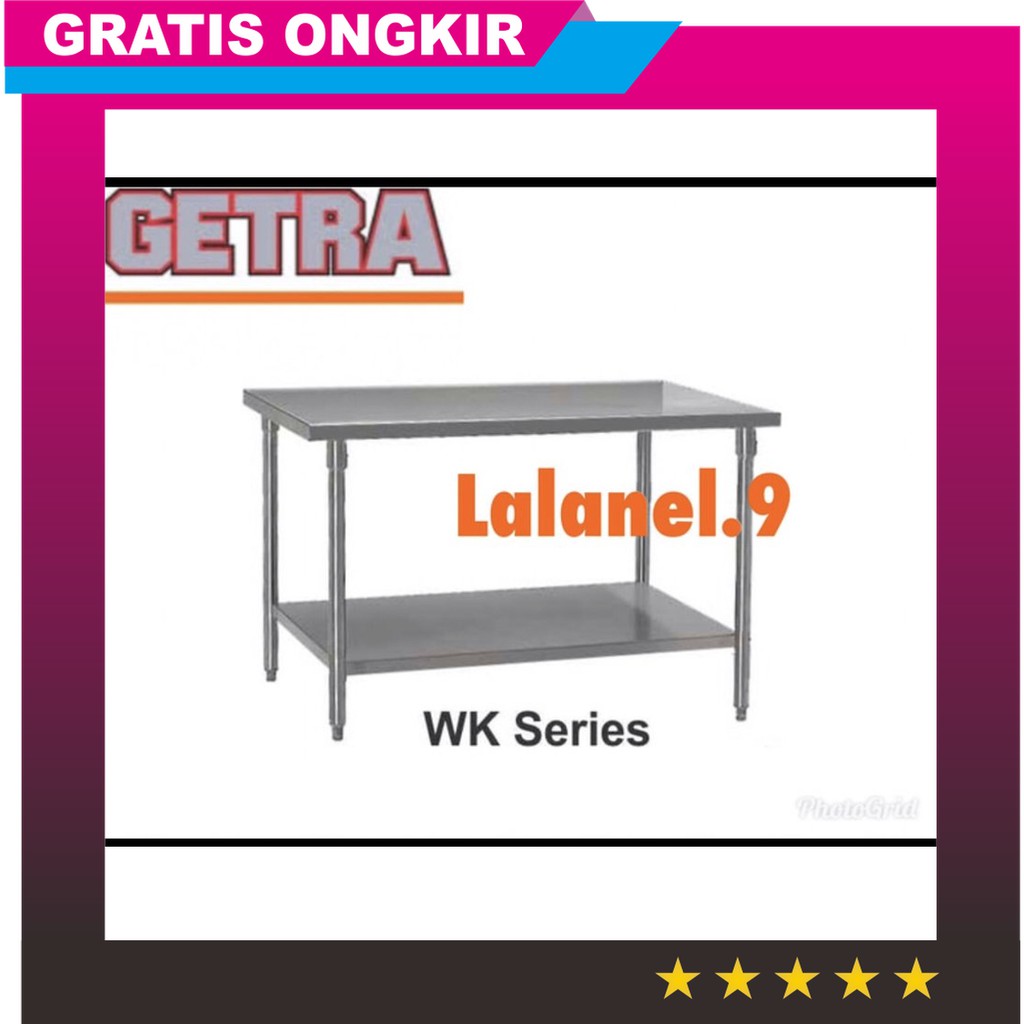 Dijual Getra  Wk 120 Working Table Stainless  Steel Meja  