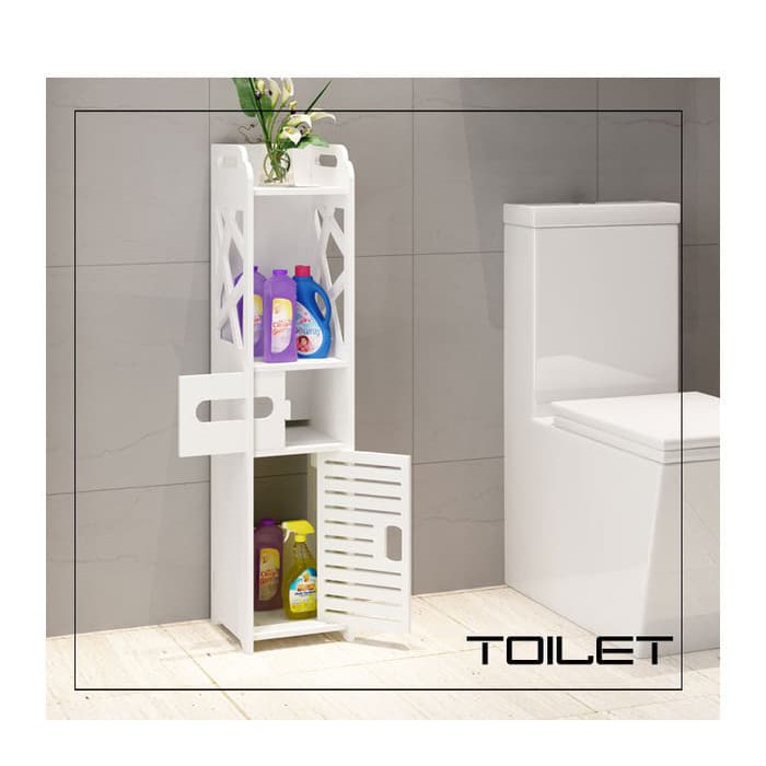 Mega_1688 Rak Kamar Mandi Toilet Portable Organizer Tempat Tissue Sabun Serbaguna MG515