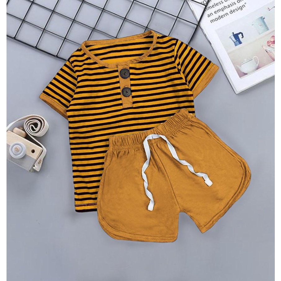 COD/SETELAN HARIAN ANAK TERBARU/SETELAN MOTIF SALUR 1-5 TAHUN