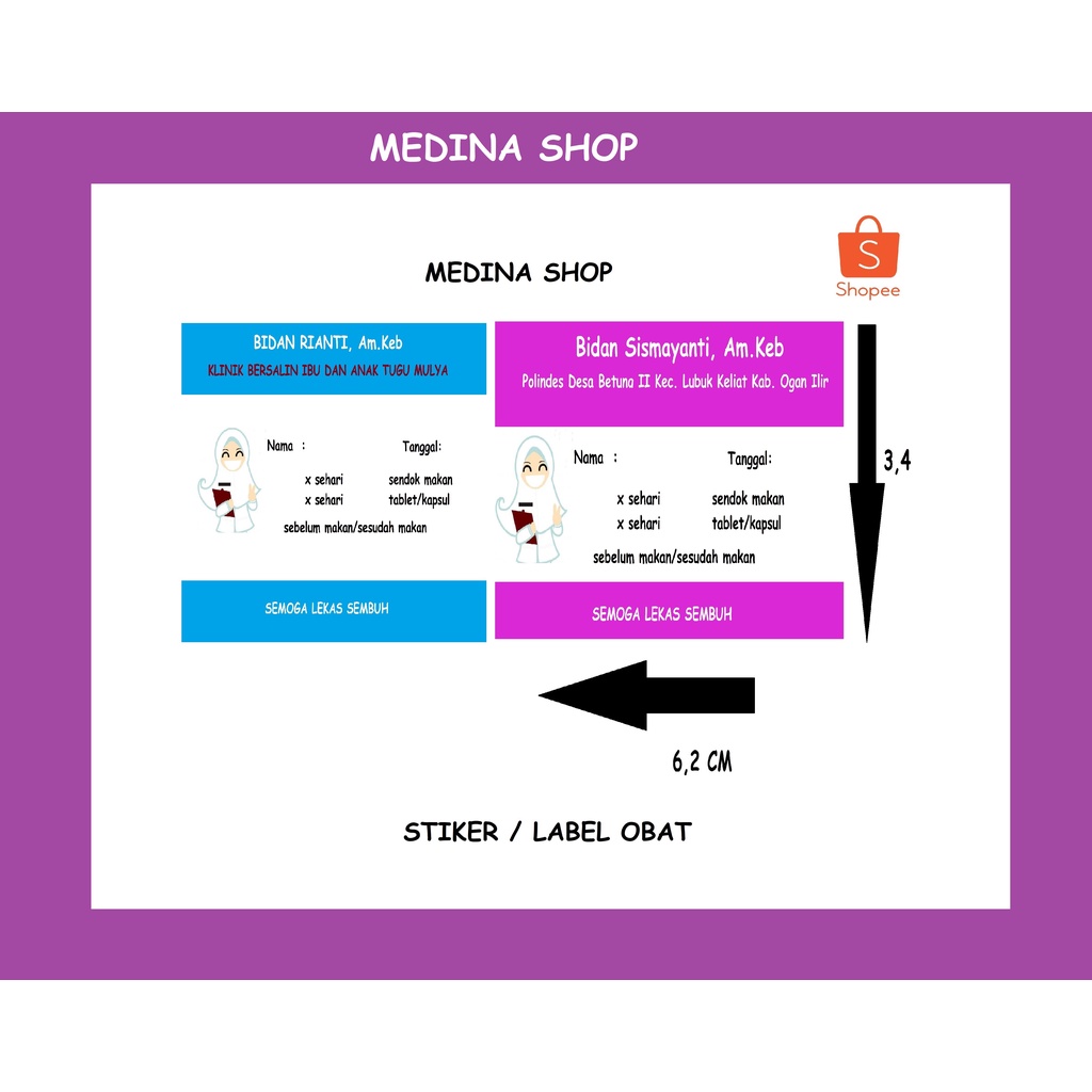 label obat / stiker obat