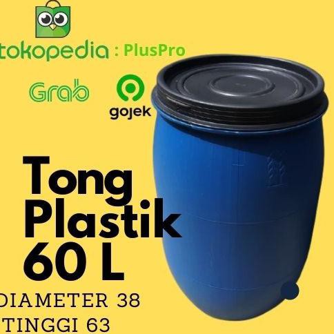 ✅Sale Drum Air / 60 L Liter Baru / Tong Sampah / Tong Biru Tebal