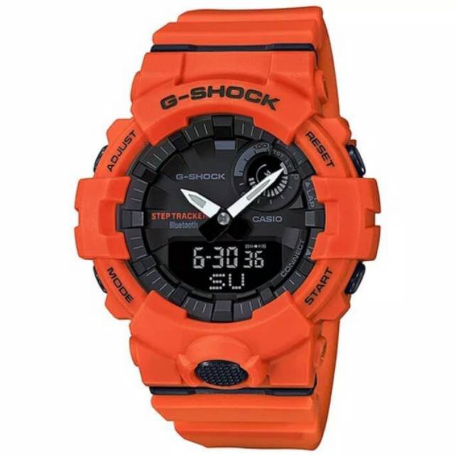Jam Tangan Pria Casio G-Shock GBA-800-4ADR Original Bluetooth-Orange