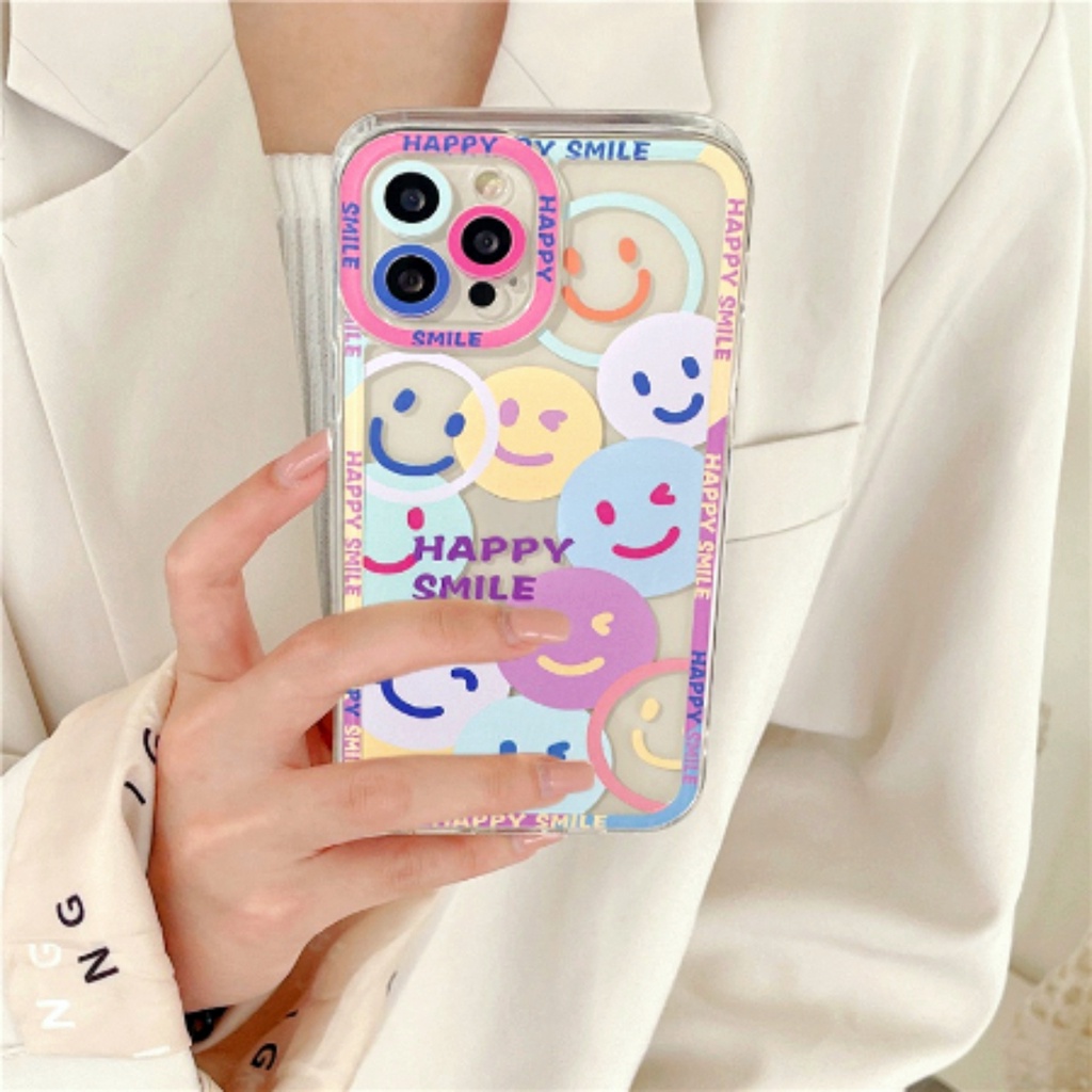 Casing Samsung A04S Case Cute Happy Smile Character Silicon Premium