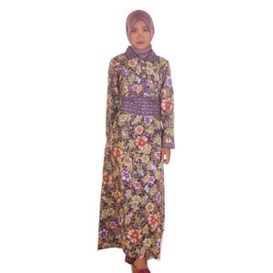 Gamis Muslim Batik I Busana Muslim Wanita Gamis Batik Sekar