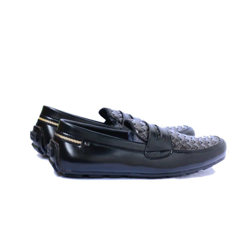 LOAFERS PRIA BIG SIZE 38-47 Sepatu Slip on Black Casual Formal Cowok Keren Bagus Loafer Black Ori