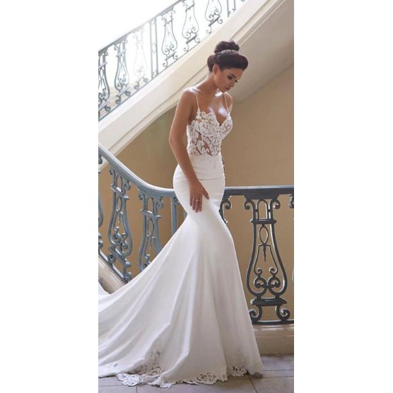 New Design Mermaid Wedding Dress Sleevelesss mermaid wedding dress / wedding gown