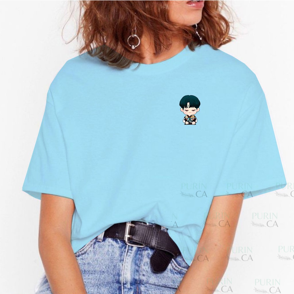 Baju Kaos Wanita NCT 127 Jaehyun Cute Cartoon