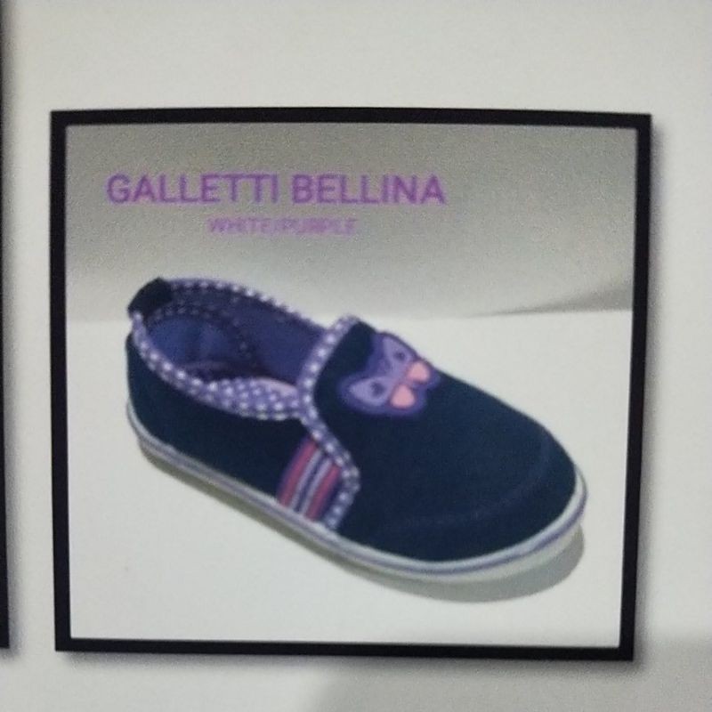 GALETTI BELINA - 26-29 FLATSHOES SLIP ON ANAK PEREMPUAN PIN KUPU-KUPU - GALLETTI BELLINA -