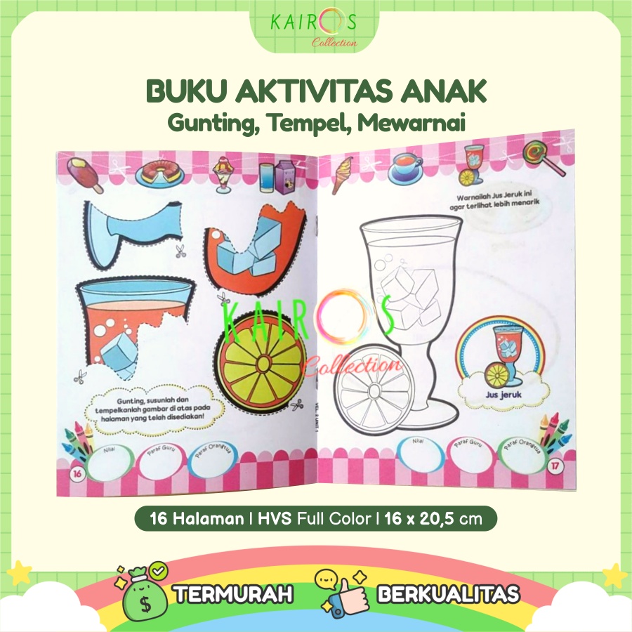 Buku Aktivitas Anak - Gunting, Tempel dan Mewarnai (Activity Book)