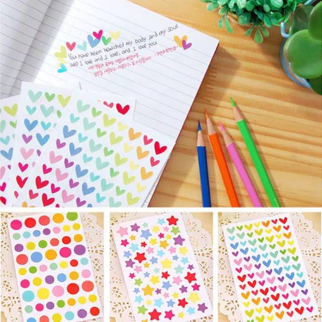 

BeliMainanYuk - Colorful Sticker Heart / Round / Star