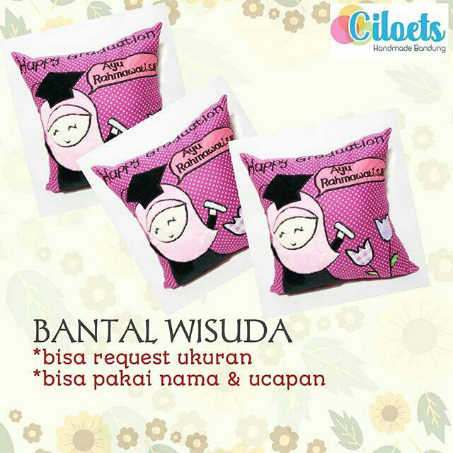 Bantal wisuda custom spesial