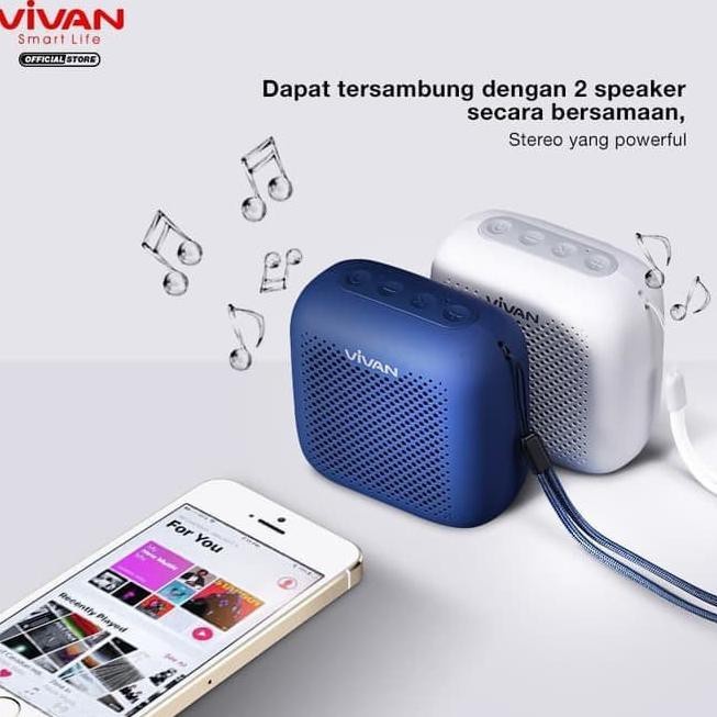 Speaker Bluetooth 5.0 VIVAN VS1 Outdoor Waterproof Support SD Card