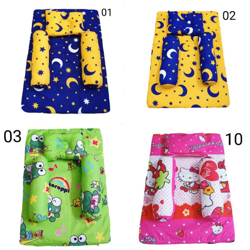 ( COD ) 1 SET KASUR BAYI CARACTER / 1 KASUR + 1 BANTAL + 2 GULING / TEMPAT TIDUR BAYI / KASUR BAYI RESLETING / MATRAS BAYI / KASUR BAYI LIPAT / KASUR BAYI /BISA BAYAR DI TEMPAT / KASUR BAYI MURAH