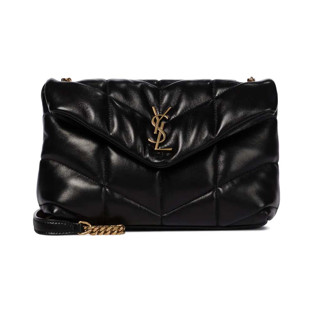 YSL Loulou Puffer Toy Shoulder Bag Black GHW (22 x 13 x 8)