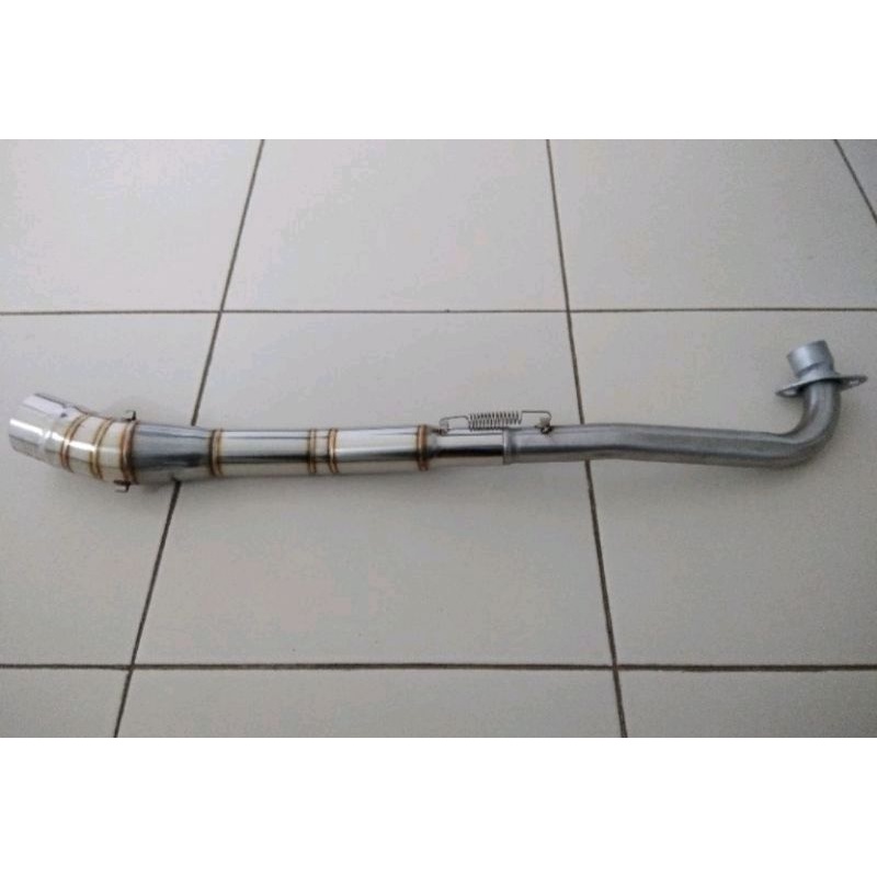 Pipa leher netral knalpot racing supra x125,kharisma,jupiter,vega,revo,astrea,grand