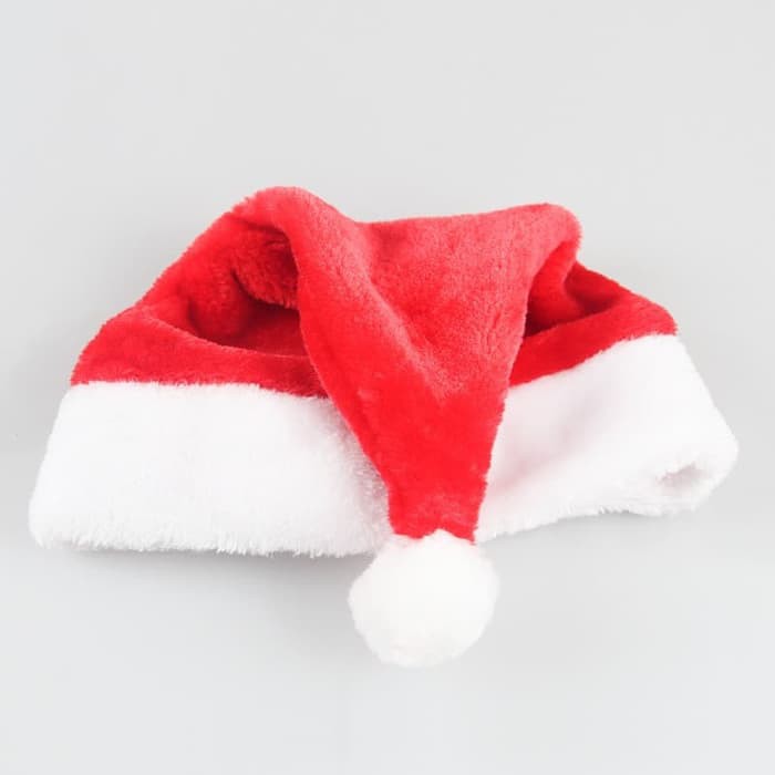 XHBT Topi Natal Dewasa Anak Bulu Tebal Sinterklas Santa Claus