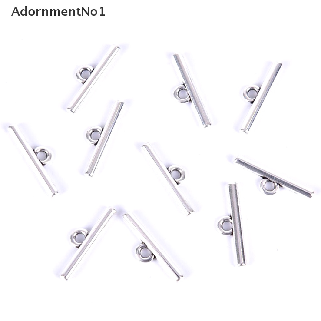 (AdornmentNo1) 20pcs / Set Kait Toggle Silver Retro Untuk Membuat Perhiasan DIY