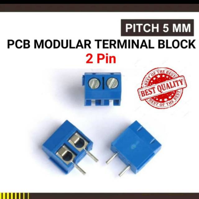 Terminal blok PCB 2pin rustin 2pin 5mm terminal kabel