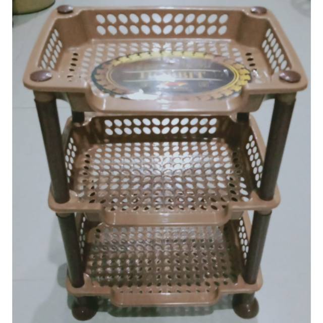 RAK PLASTIK 3 SUSUN/ RAK KOSMETIK/ RAK DAPUR/ RAK BAWANG RAK MINI