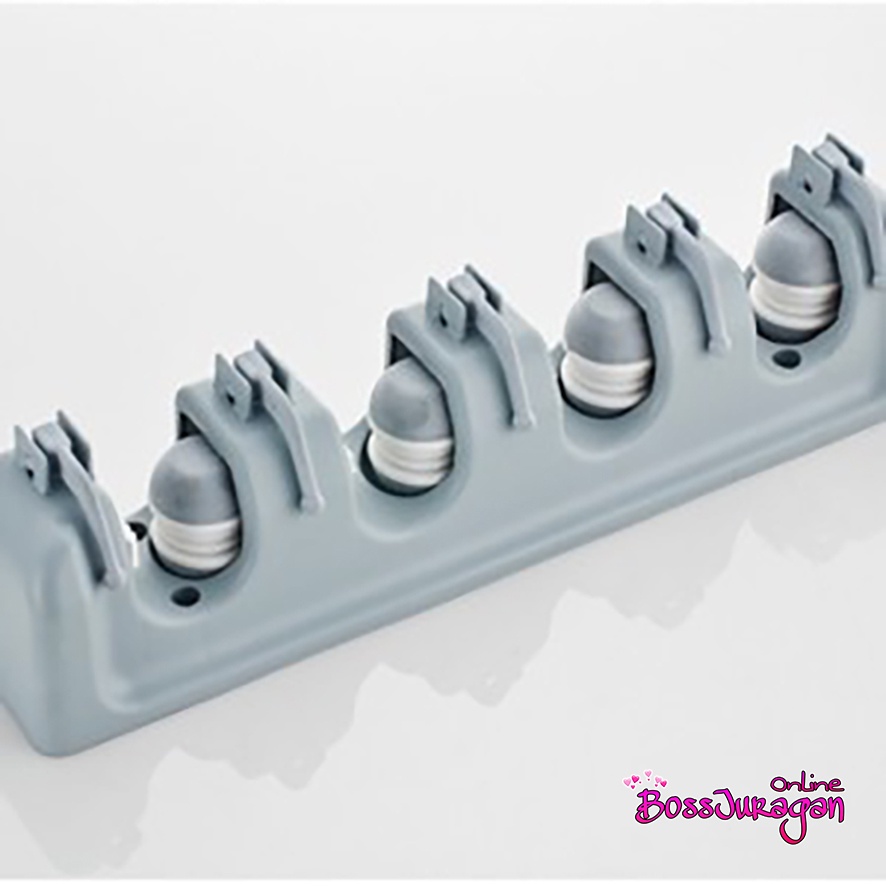 (BOSS) Mop Hanger 5 Slot Holder Gantungan Sapu / Gantungan Sapu Pel 5 slot