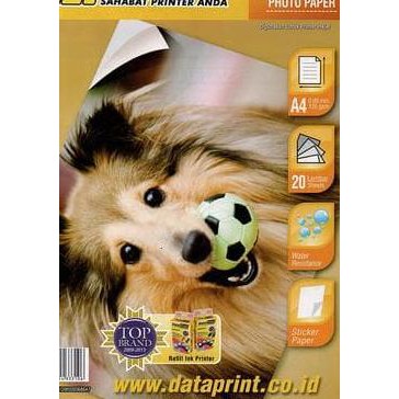 

♗ KERTAS STIKER/STICKER GLOSSY PHOTO PAPER 135GSM MERK DATA PRINT(A4) ✷